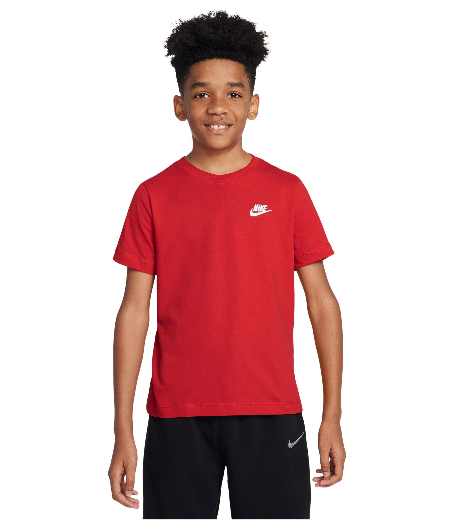 Nike Unisex Children's K NSW Tee Emb Futura Lbr Shirt University Red