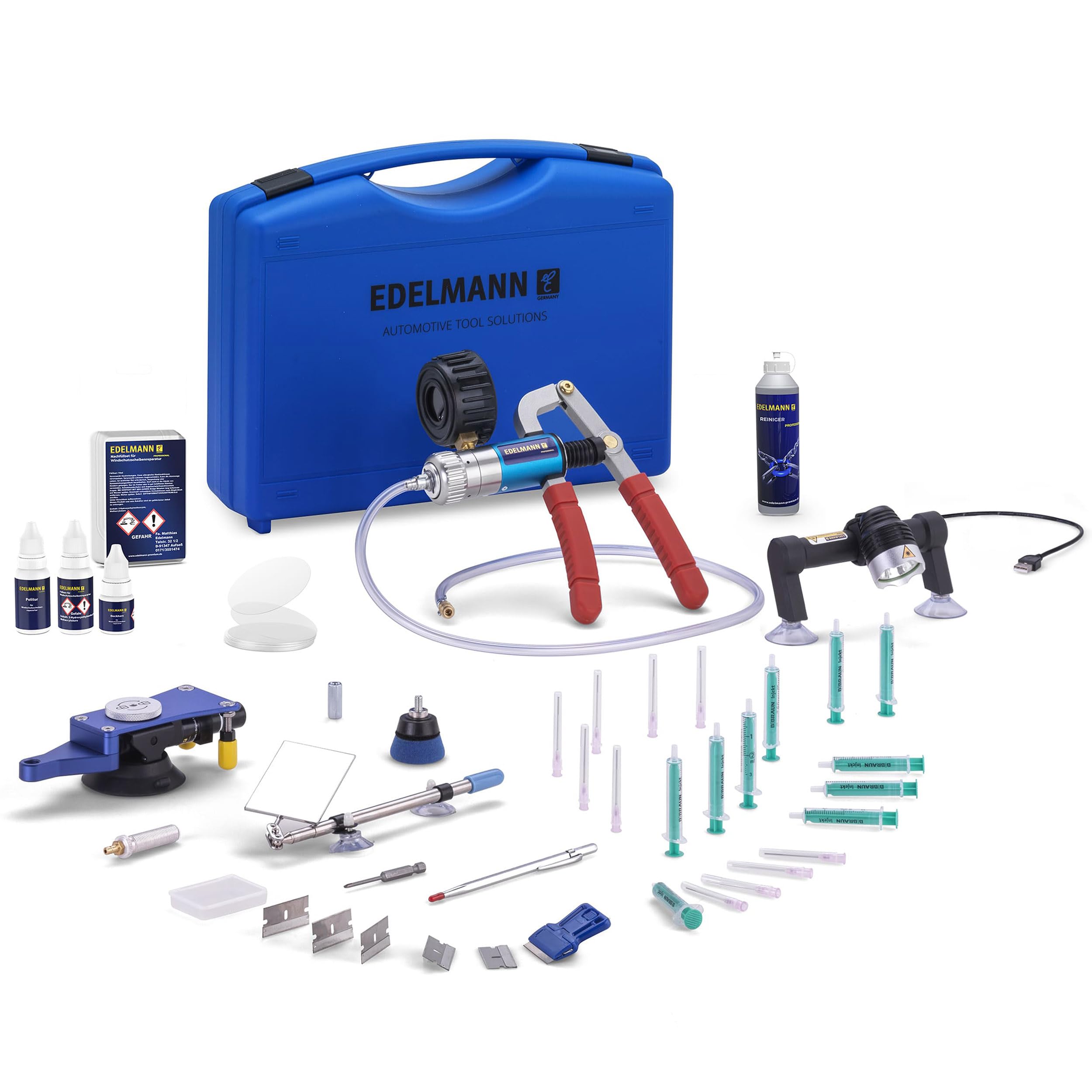 Edelmann Steinschlagreparatur Komplettset Master 2370 Windschutzscheiben - Glas Reparatur