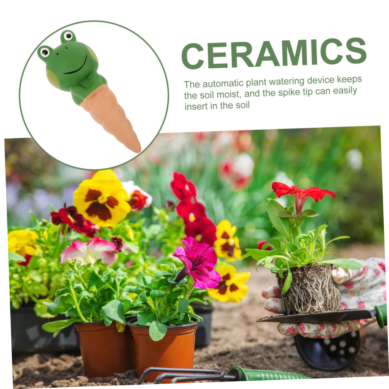 Toddmomy 4pièces Lot de Arroseurs Automatiques Céramique Globes Arrosage pour Plantes Inserts Auto-arrosants pour Pots