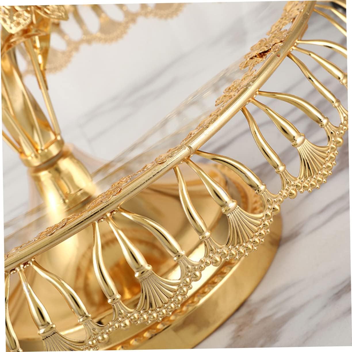 Stylish Cake Plate Fruit Serving Plate Tiered Dessert Tray Stand Easy to Store Multi-Functional Storage Container