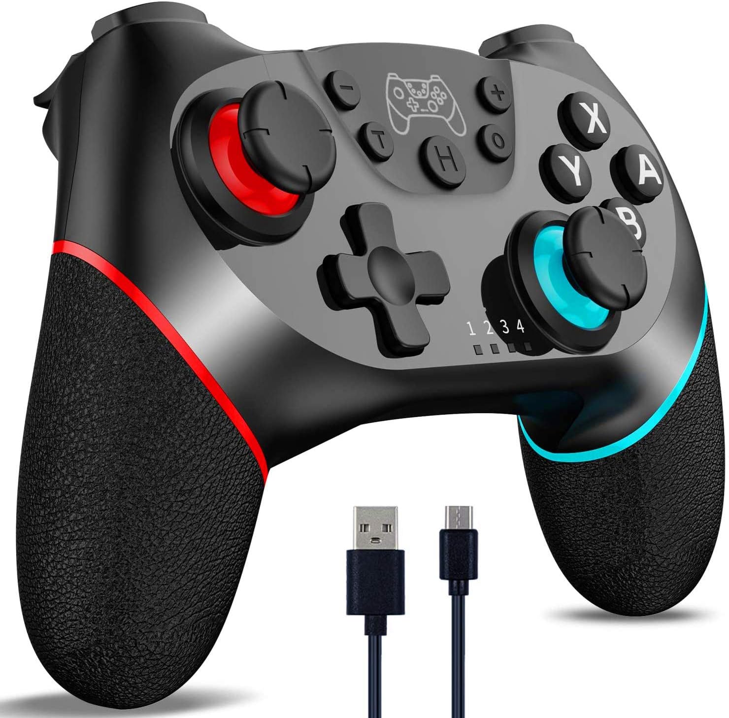 CuleedTec Wireless Controller Compatible with Switch, PRO Wireless Controller Switch, Joystick Switch Controller with Turbo/6-Axis Gyro/Dual Shock/Home Wake Up Functions