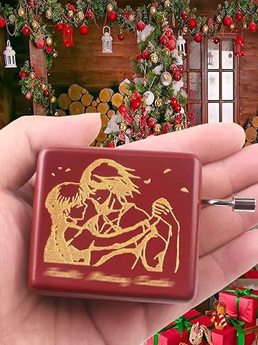 Miniatura 5 de ROSIKING Caja de música de madera caja musical clásica de madera tallada antigua el mejor regalo para cumpleaños para niños Navidad caja de vino