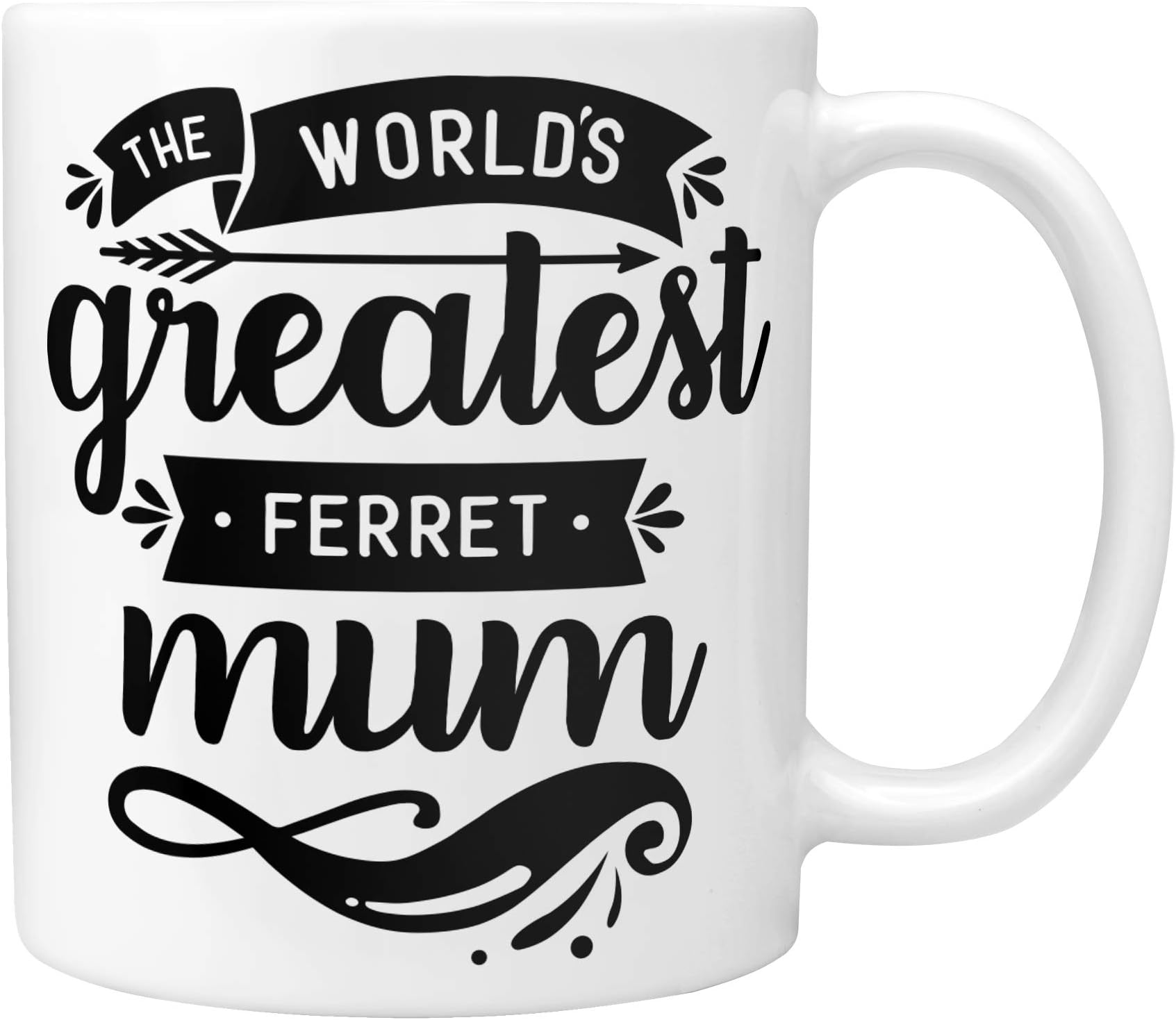 Payne And Dawson Ferret Gifts: The World's Greatest Ferret Mum Mug - Thoughtful Christmas, Secret Santa, Birthday or Mother's Day Pet Ferret Gift Idea!