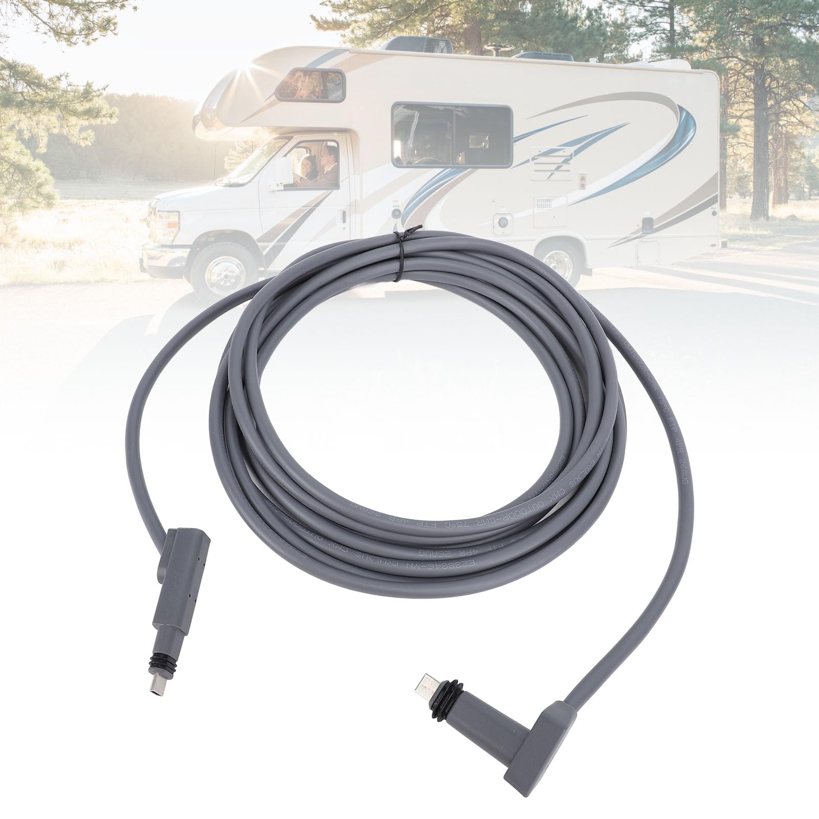 Extensión de cable satelital XTEVU, refuerzo de señal 26AWG, compatible con satélite rectangular V2, cable de red de 1200Mbps (10m)