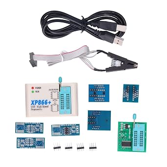 SPI Flash BIOS Programmer USB, High Speed EEPROM Chip Reader Writer with Offline Copy Auto Detection Firmware Upgrade for TV DVD Motherboard Repair ABS Kit