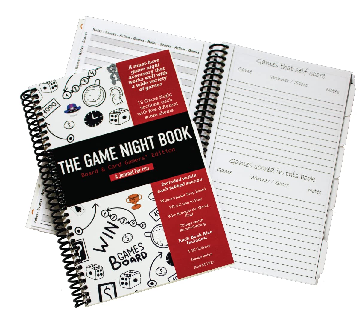 Game Night Book for Scorekeeping and Memories - Second Edition