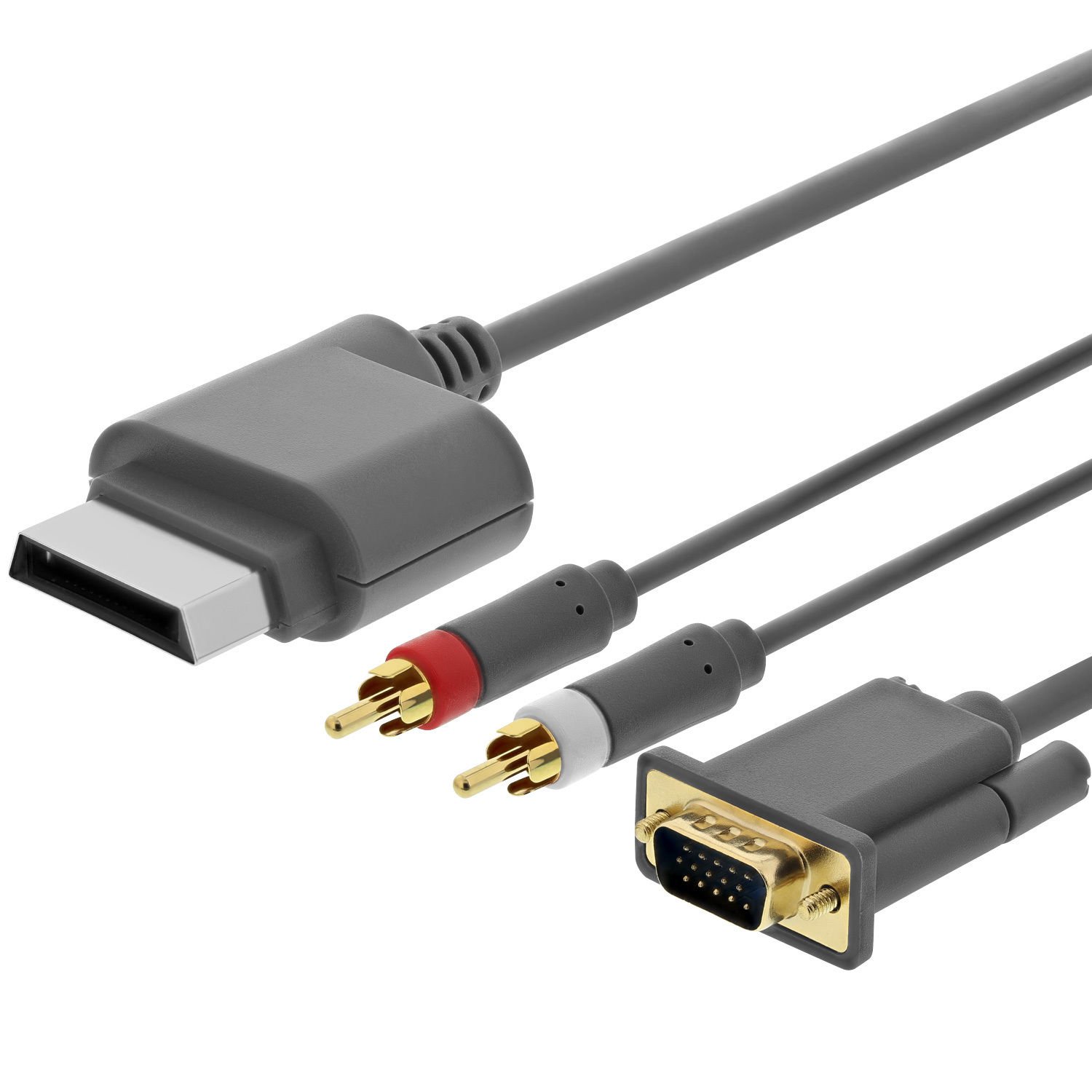 6FT HD HDTV AV VGA Video Optical RCA Audio Cable Cord Wire for Microsoft Xbox 360