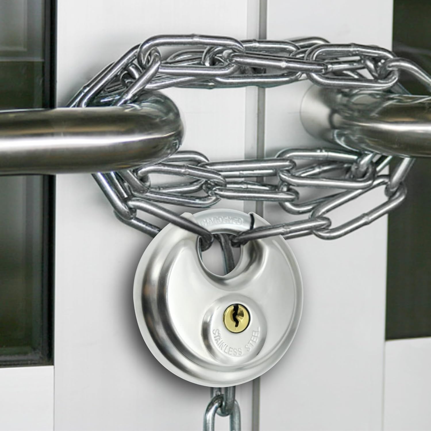 10Pack Disc Locks Keyed Alike, 2-3/4"(70mm) Storage Locks for Storage Unit, Outdoor Waterproof Stainless Steel Padlocks for Storage Locker, Shed, Gate, Fence, Heavy Duty Keyed Pad Lock