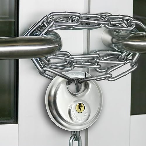 Miniatura 5 de Cerradura de disco para unidad de almacenamiento de 2-34 pulgadas (2.756 in), candado con llave de acero inoxidable con llaves, cerradura de