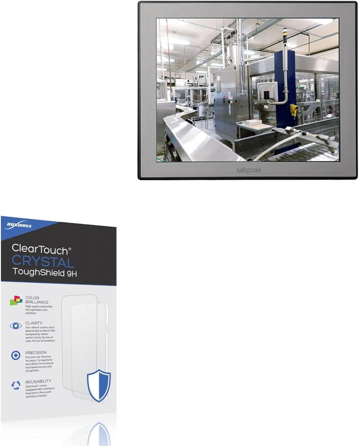 BoxWave Screen Protector Compatible With BSI Computer APPC 1240T - ClearTouch Crystal ToughShield 9H (2-Pack), Clear 9H Tough Flexible Film Screen Protector