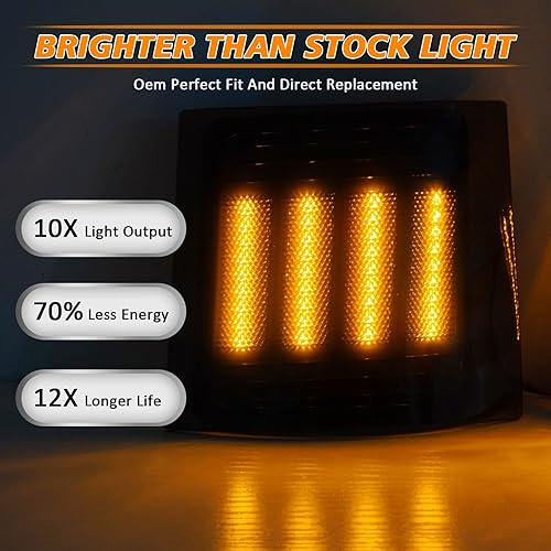 Miniatura 4 de Bestview Luz LED de esquina delantera para Chevy CK C10 1500 2500 3500 Chevy Silverado Tahoe Blazer Suburban GMC Pickup Truck 1994-1998, kit de