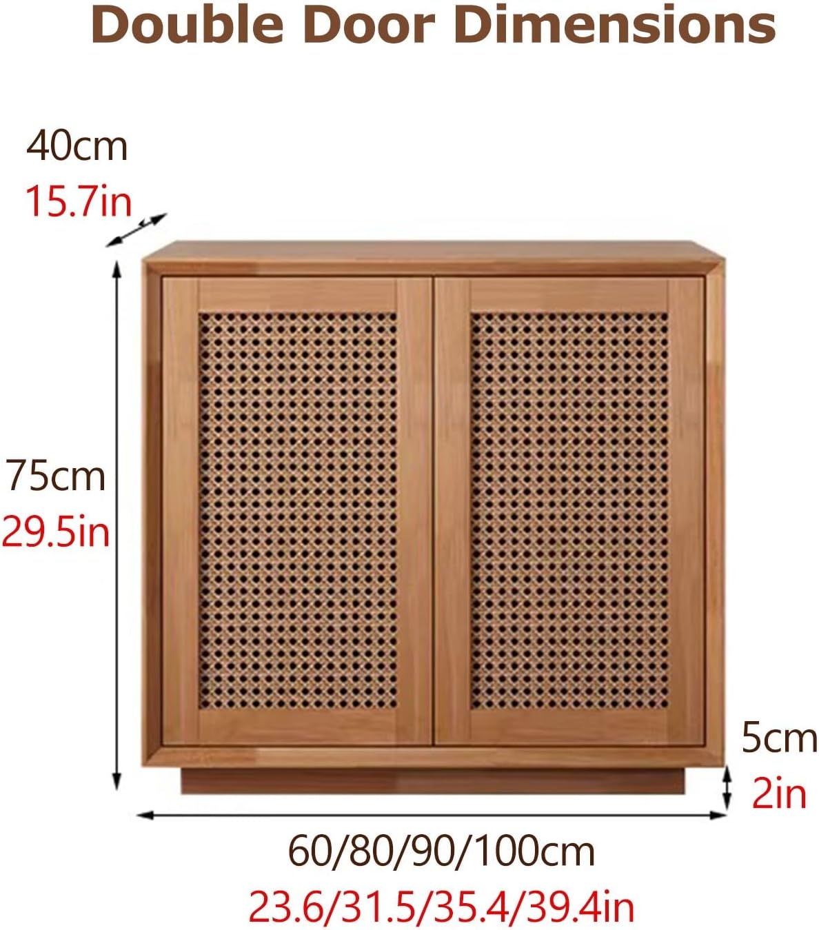 Fish Tank Stand, Featuring Cable Holes, Height 75cm/29.5in, Multifunctional Aquarium Base With Rattan Cabinet Doors And VintagePerfect For Living Rooms(100x45cm/39.4x17.7in)