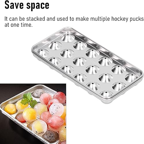 Miniatura 7 de Bandejas, Bandeja de Acero Inoxidable 304 con Tapa Herramienta de Fabricación de Hielo para el Hogar Cocina de Verano