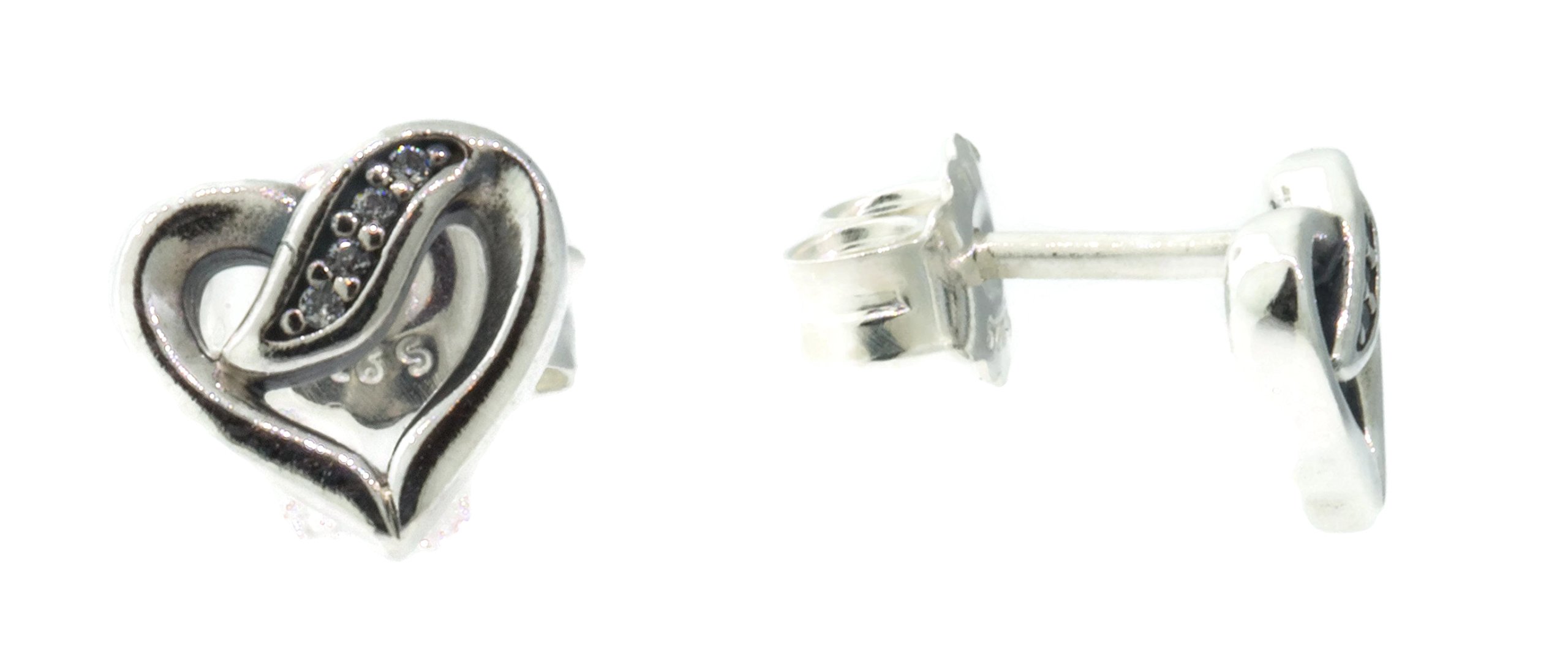Pendientes en plata "Lazos de Amor" de Pandora 290736CZ