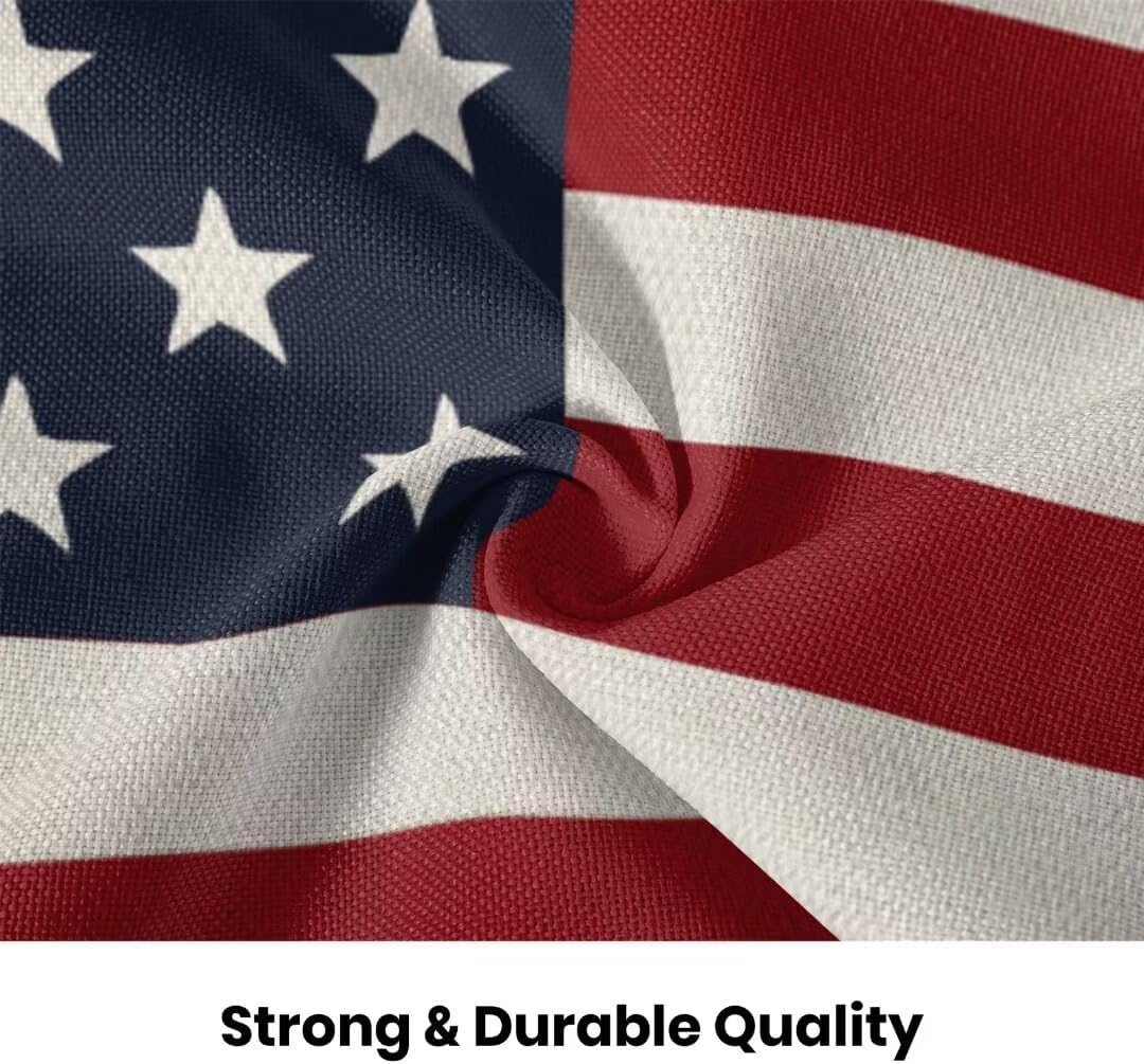 BETGINY 4th of July Pillow Covers 24x24 Set of 2, American Flag Patriotic Decorations Throw Pillow Covers Linen Farmhouse Independence Day Cushion Case for Couch Sofa Summer Home Outdoor Decor