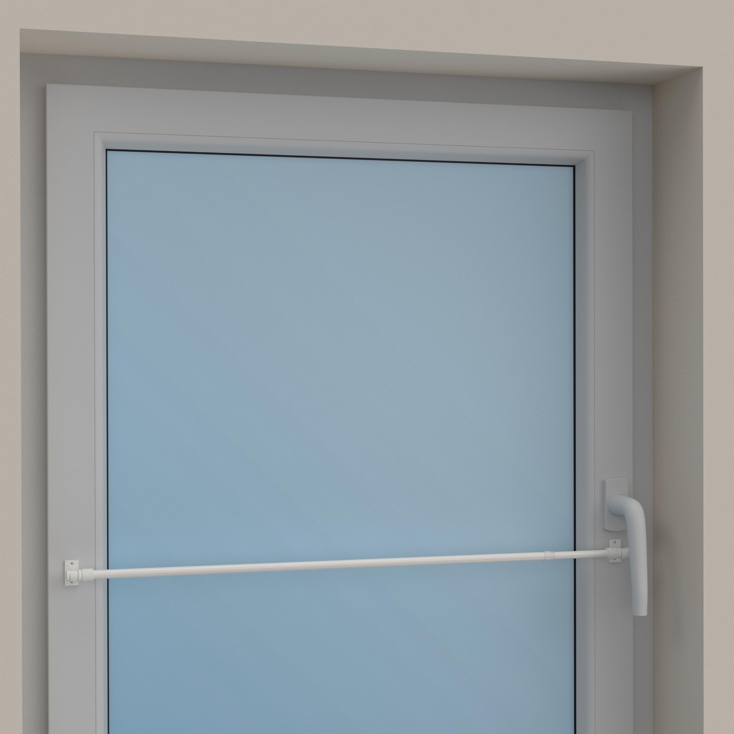 INTERDECO MyDeco/Disque de tringles Extensible Blanc dans Diamètre 12 mm, Métal, 55-85 cm