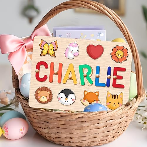 Miniatura 2 de Rompecabezas con nombre personalizado para niños regalos personalizados para bebés rompecabezas de madera para niños pequeños juguetes de