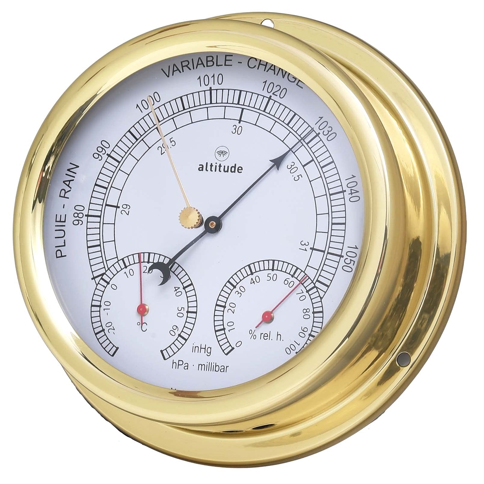 Delite 866bth Altitude Stazione meteo analogica ottone 150 mm