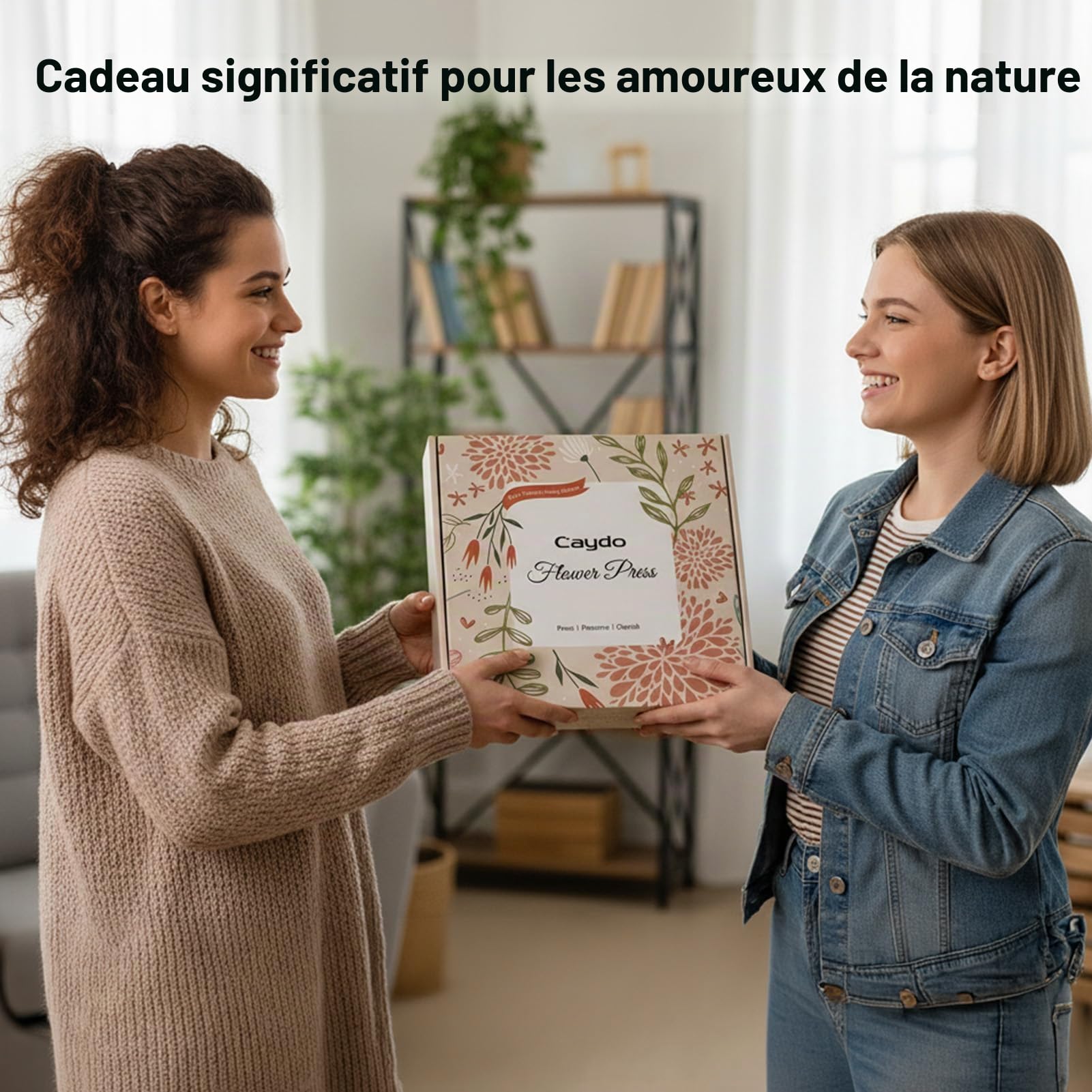Caydo Kit de presse à fleurs en bois 27,9 x 27,9 cm 10 couches pour adultes, marque-page à faire soi-même, cadre de fleurs pressées – Conserve les bouquets funéraires de mariage et les plantes, les