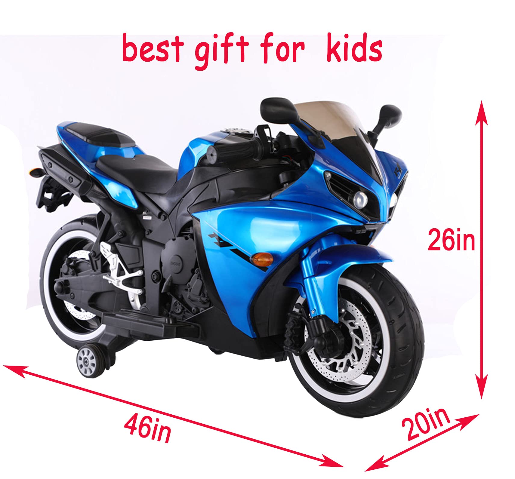 Buy TAMCO Kids Electric Motorcycle with Training Wheels, Light Wheels