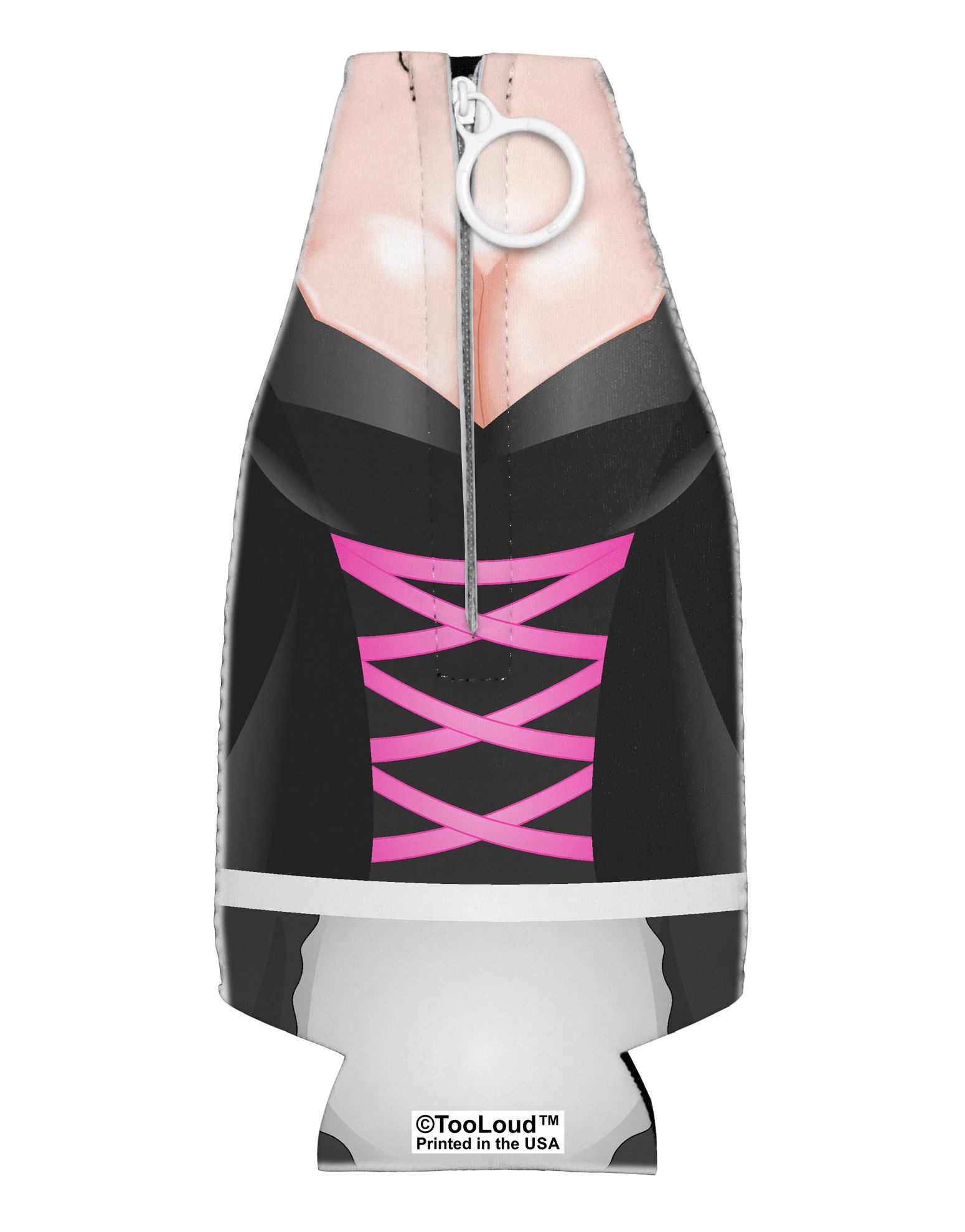 TooLoud Sexy Dirndl Costume Black Collapsible Neoprene Bottle Insulator All Over Print