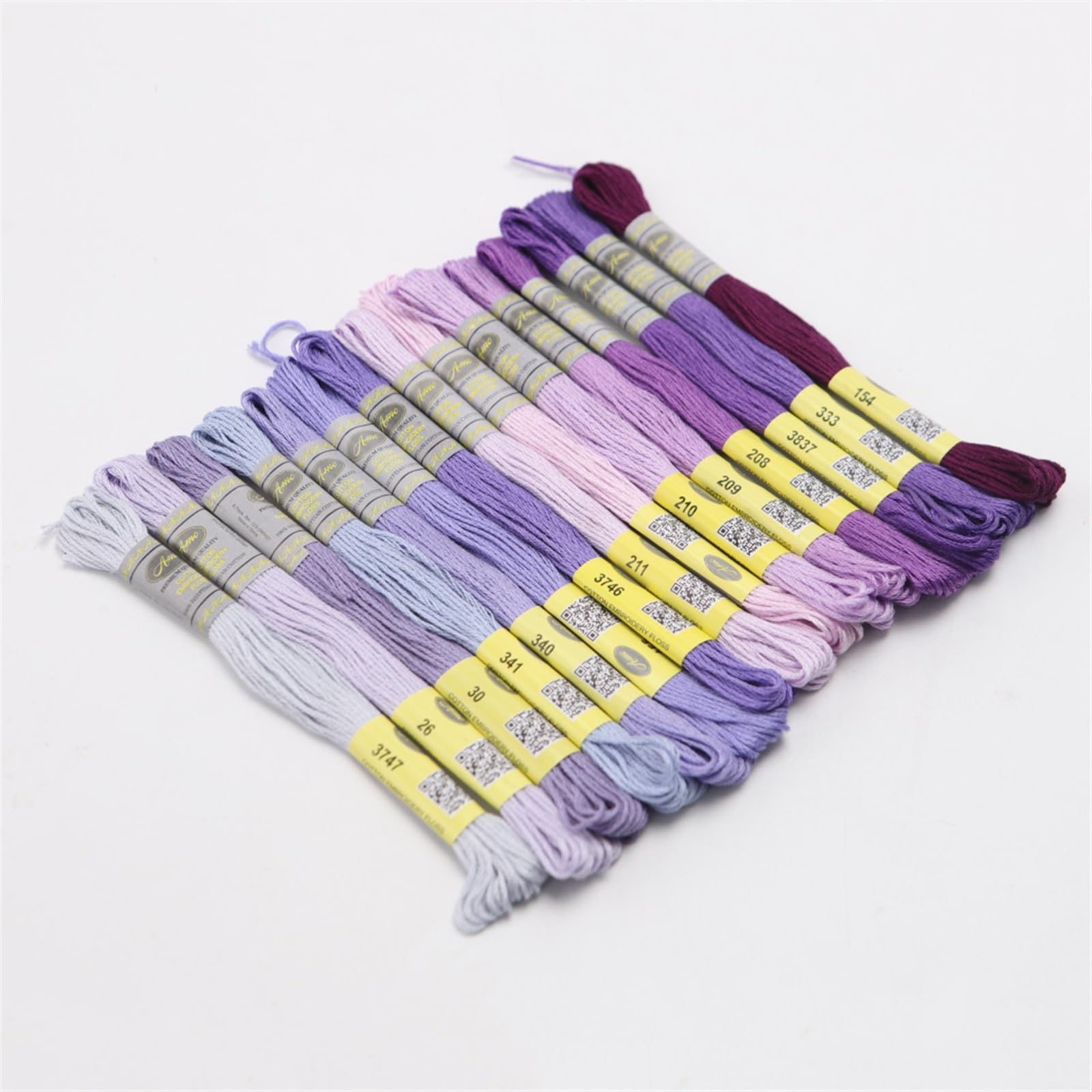 250 verschiedene Langfaser-Baumwoll-Sticktwist-Kreuzstichgarne, 8 m für Armbänder Knüpfen