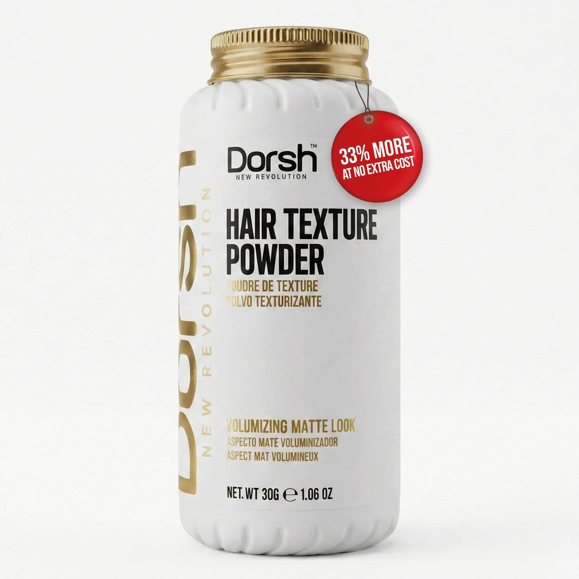Dorsh Hair Texture Powder for Men - Strong Hold Matte Finish No Residue Non-Sticky Adds Volume Texture -