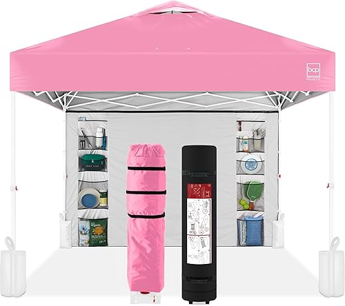 Miniatura 21 de Best Choice Products Carpa Toldo Desplegable de 10x10 pies para Instalación de 1 Persona, Refugio Portátil Instantáneo con Botón de 1 Toque,