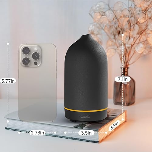 Miniatura 3 de Wanlola Essential Oil Diffuser,Ceramic Diffuser,120ml Aromatherapy Diffuser with Auto Shut Off Function for Home Office Room(Black)