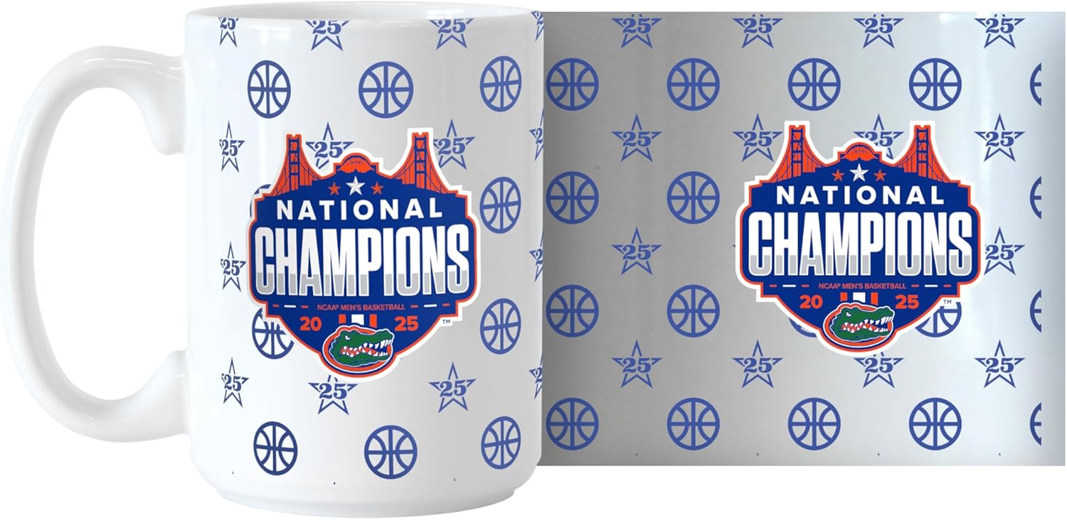 Logo Brands 2025 Men's March Madness NCAA Basketball National Champions Florida Gators Bracket 15 oz Sublimated Coffee Mug - Officially Licensed Champions Mug, Microwave & Dishwasher Safe - Image 2