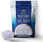 EUPHERBIA Blue Salt, Coarse, Rare Mineral Salt, High Potassium, Lower Sodium, Natural, Unprocessed, Hand Harvested, Kosher Certified (227g Coarse Refill)
