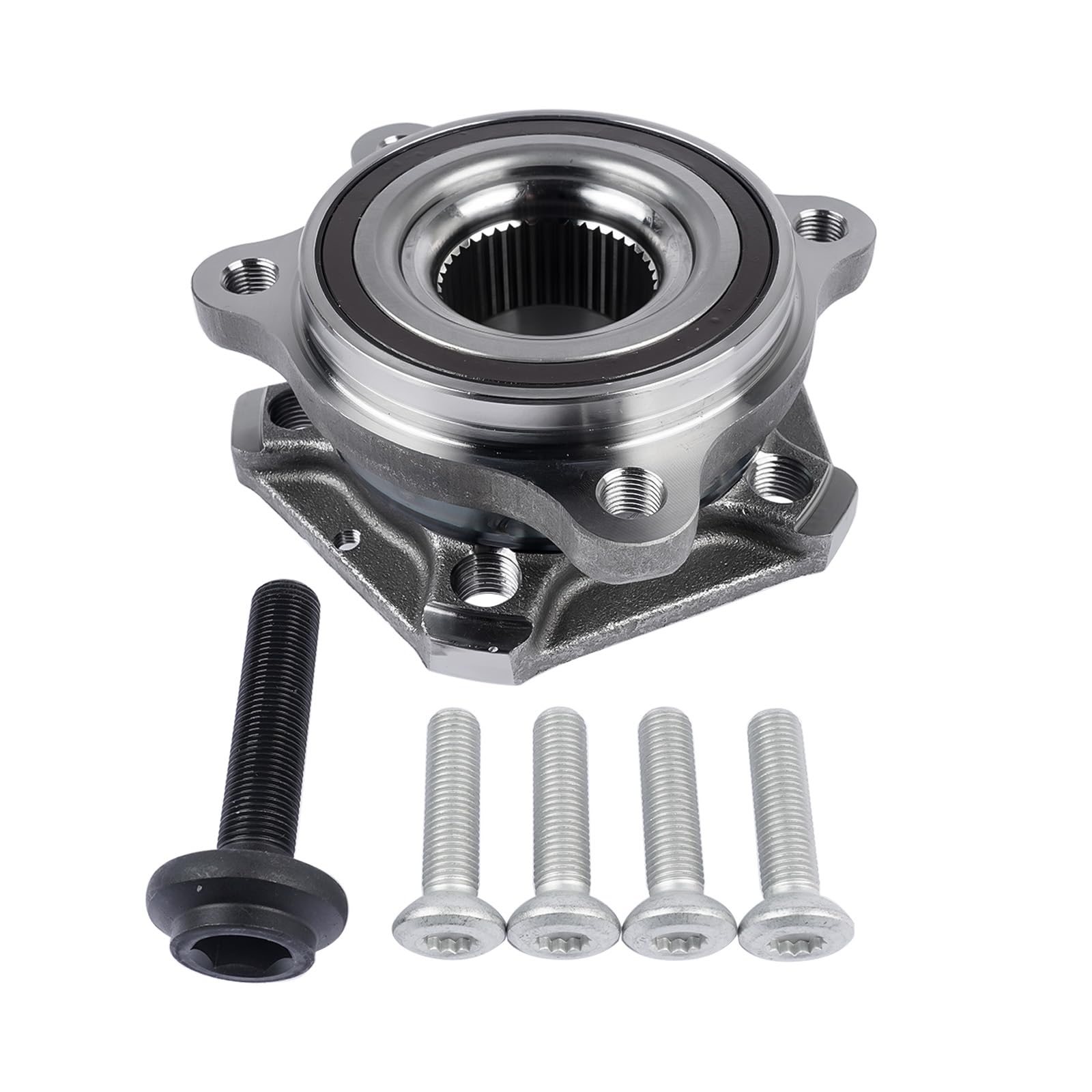Mozzo ruota + set di cuscinetti ruota compatibile con A4 A5 A6 A7 A8 Q5 Q7 RS5 S4 S5 S6 S7 S8 2016-2022 4M0498625A 4M0498625B