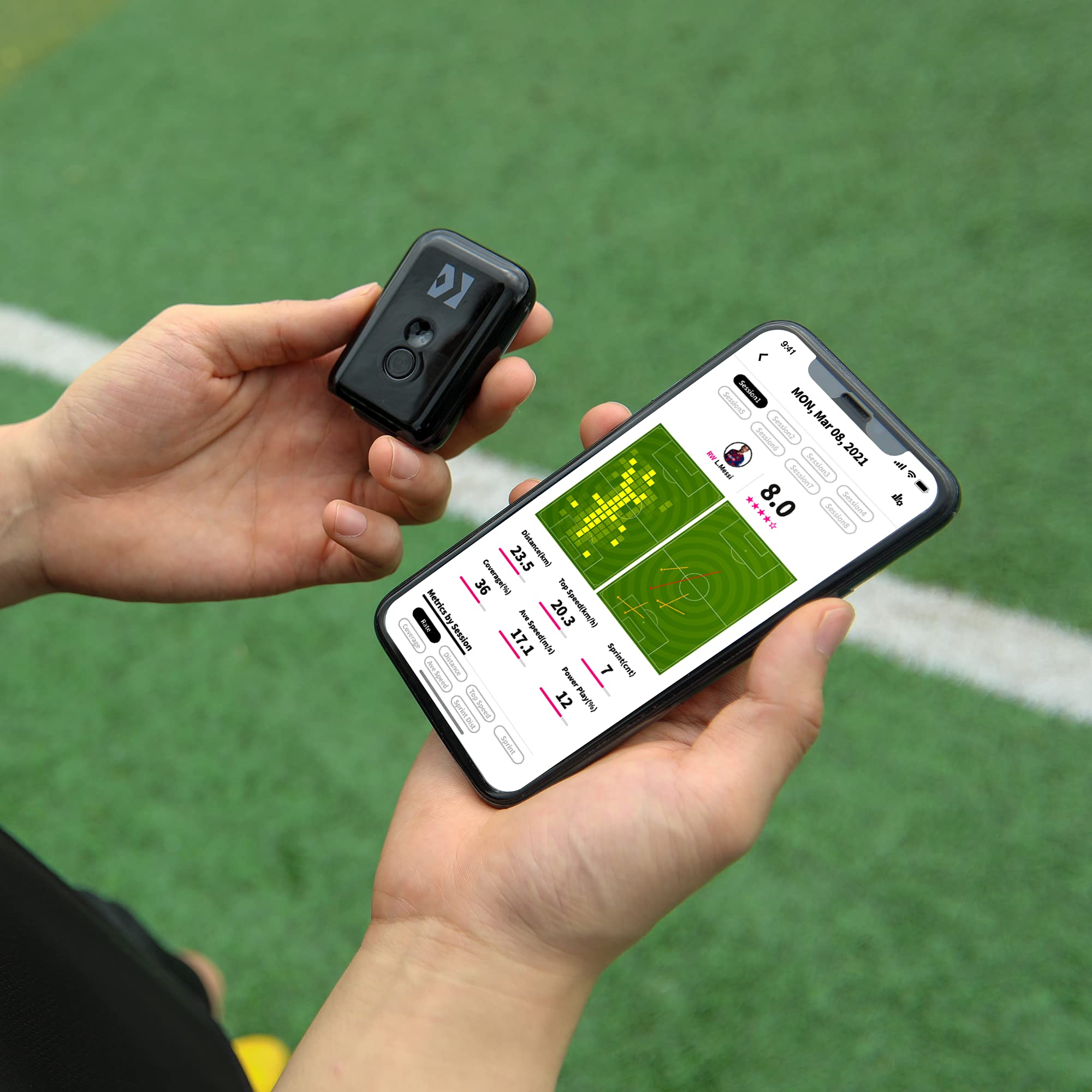 SOCCERBEE POD GPS Wearable Tracker and Vest for Soccer Players Size L