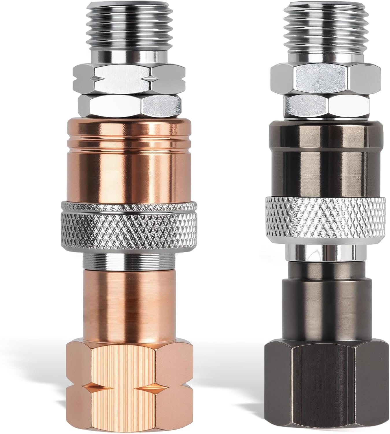 Upgraded Oxy Acetylene Torch Quick Connects, Fit 9/16"-18 B Fittings, Dual Hose to Torch Quick Connect, Stainless Steel, with Check Valves