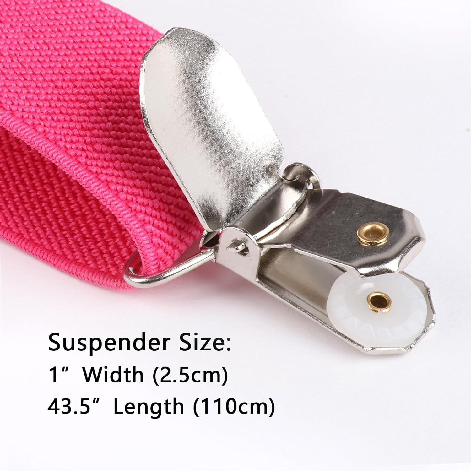 Alizeal Solid Skinny Suspenders X Shape for Men with Elastic Band - Image 4