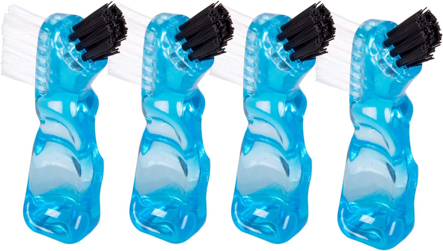 4 Pack Small Denture Brush Cleaning False Teeth, Dentures Toothbrush for Dental Devices, and Mouth Guards