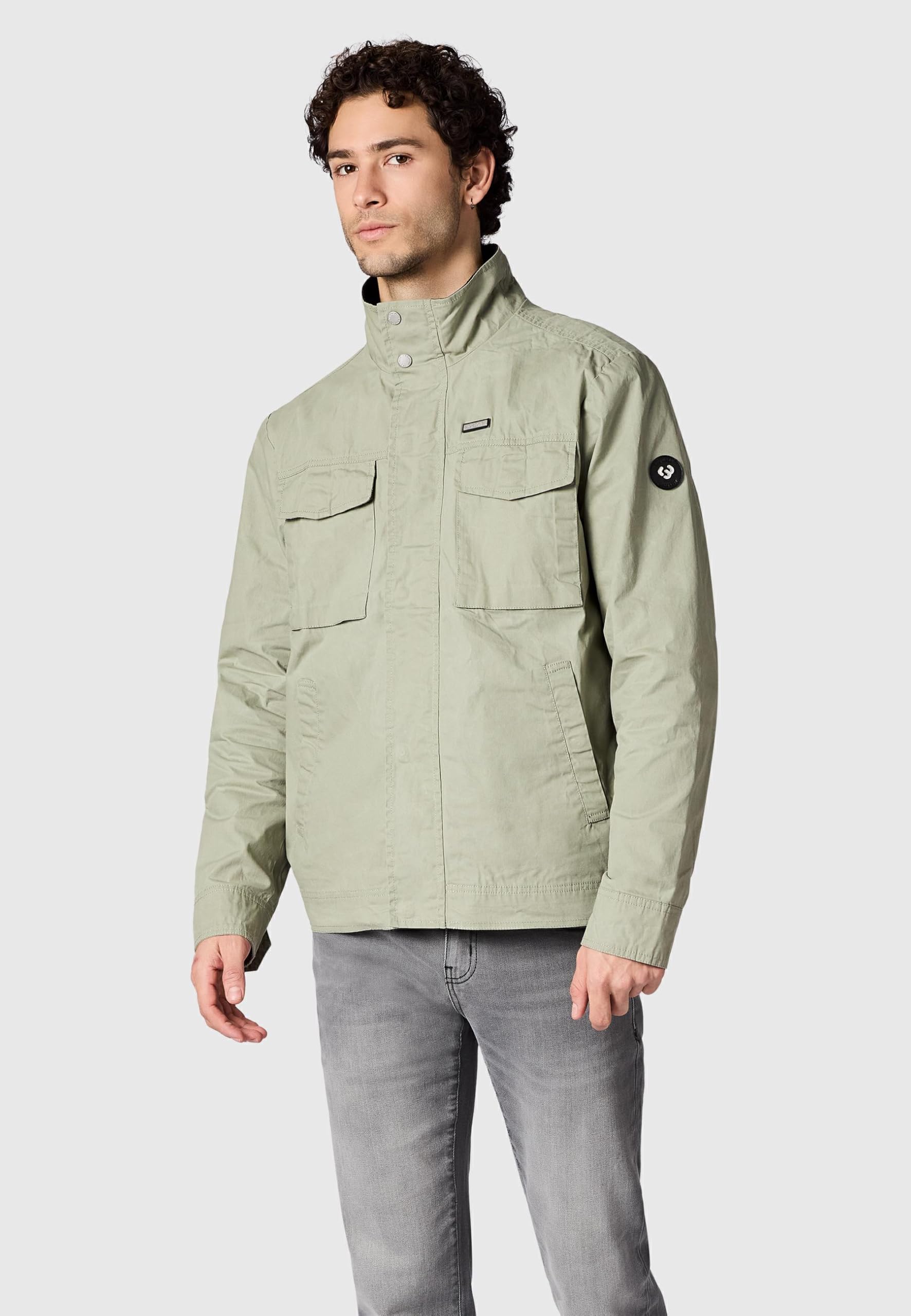 Ragwear Męska lekka prosta kurtka przejściowa, krótka kurtka z kieszeniami na piersi, Murpho Vintage S-XXL