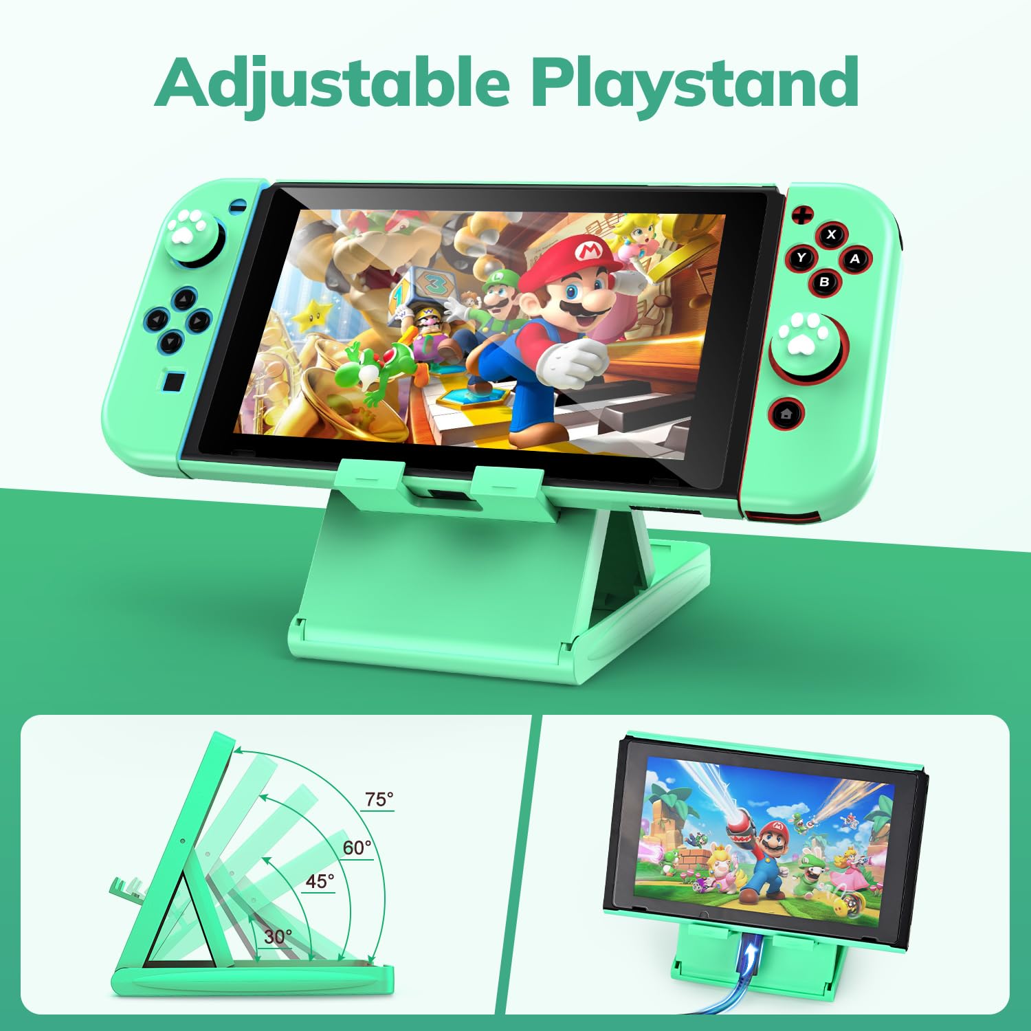 Younik Pack d'Accessoires Switch, Kit d'Accessoires 16 en 1 Comprenant Un Etui de Transport Switch, Etui de Protection pour Console et J-Con, Une Protection d’Ecran, Un Etui de Jeu Switch