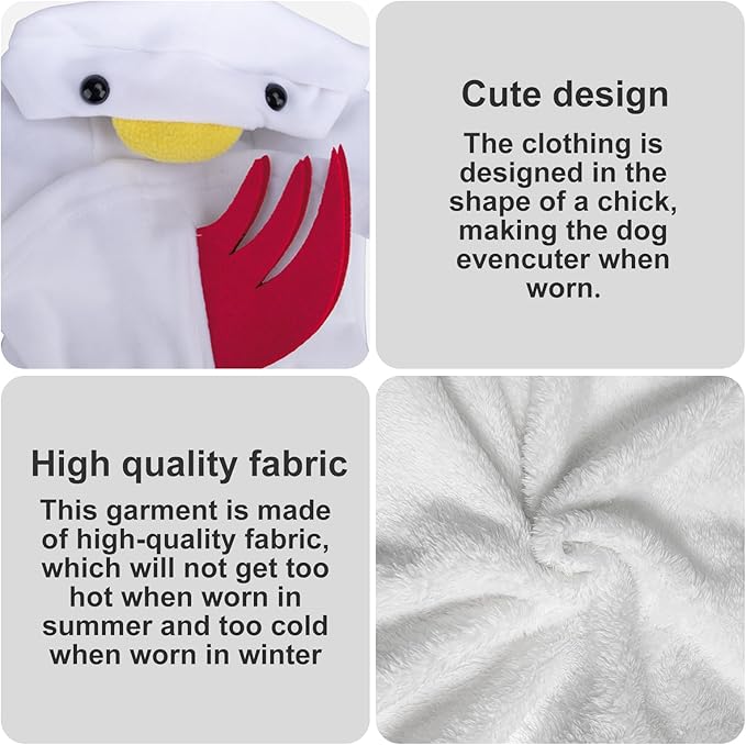 Disfraz de Pollo para Perros Medianos, Talla M miniatura 6