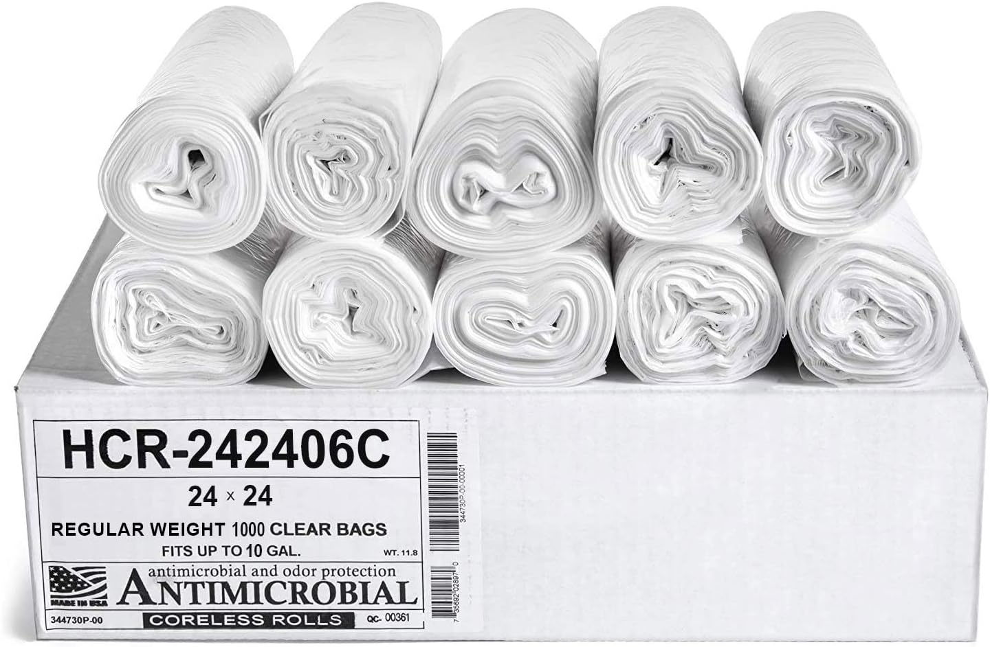 Aluf Plastics High Density Trash Bags, 10 Gallon, 1000...