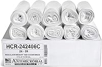 Vista 10 de Aluf Plastics - Bolsas de basura de alta densidad, 10 galones, 1000 unidades, 8 micras (eq), 24 x 24 pulgadas, negras, para baño, oficina