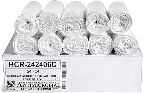 Aluf Plastics - Bolsas de basura con capacidad de un galón, bolsas de basura de alta densidad equivalentes a micras, para baño, oficina, uso