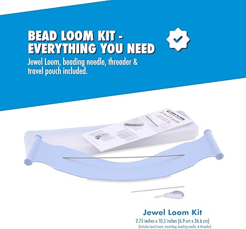 Miniatura 2 de Beadalon Jewel Loom - Telar de tejido de joyería de 2.75 x 10.5 pulgadas para pulseras, puños y patrones de cuentas
