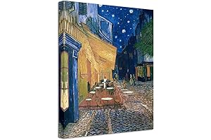 Wieco Art Van Gogh's Cafe Terrace at Night Wall Painting