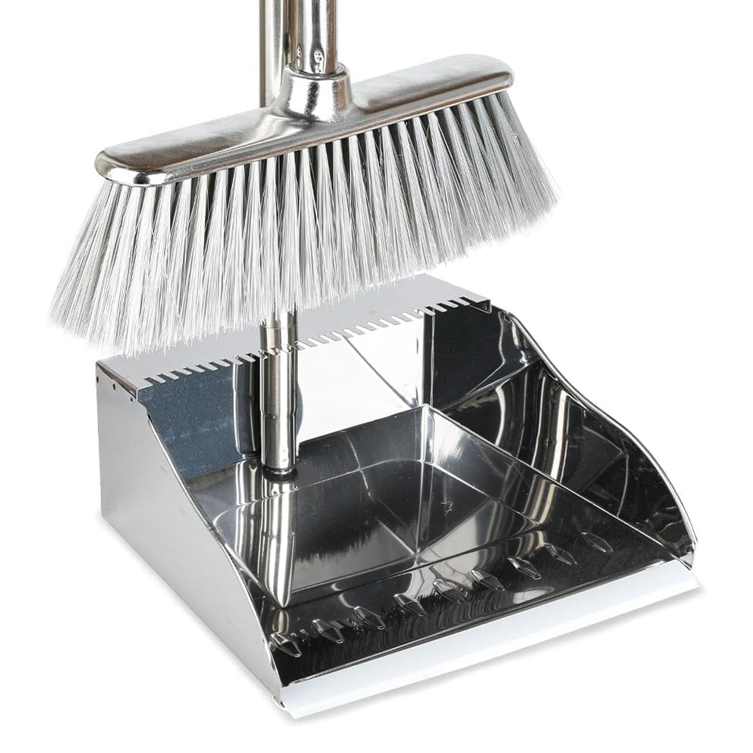 Escoba de barrido angular de cerdas suaves para interiores con mango largo para limpieza de suelos de madera dura de cocina (escoba)