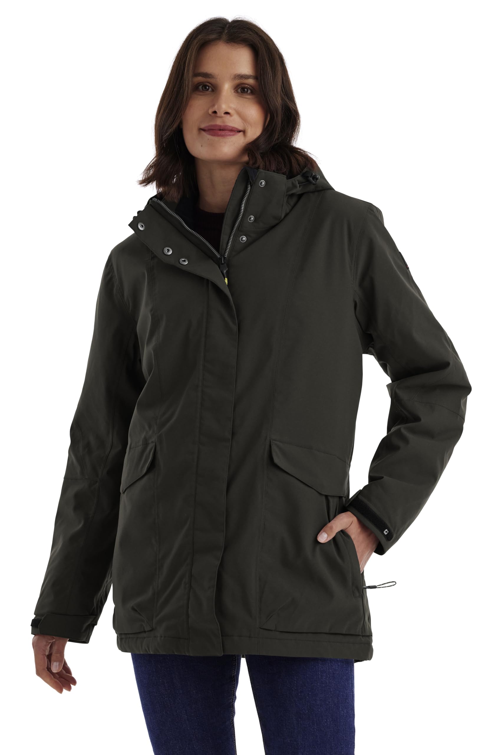 Killtec Damen Damen Jacke Funktionjacke/Outdoorjacke wasserdicht mit abzippbarer Kapuze
