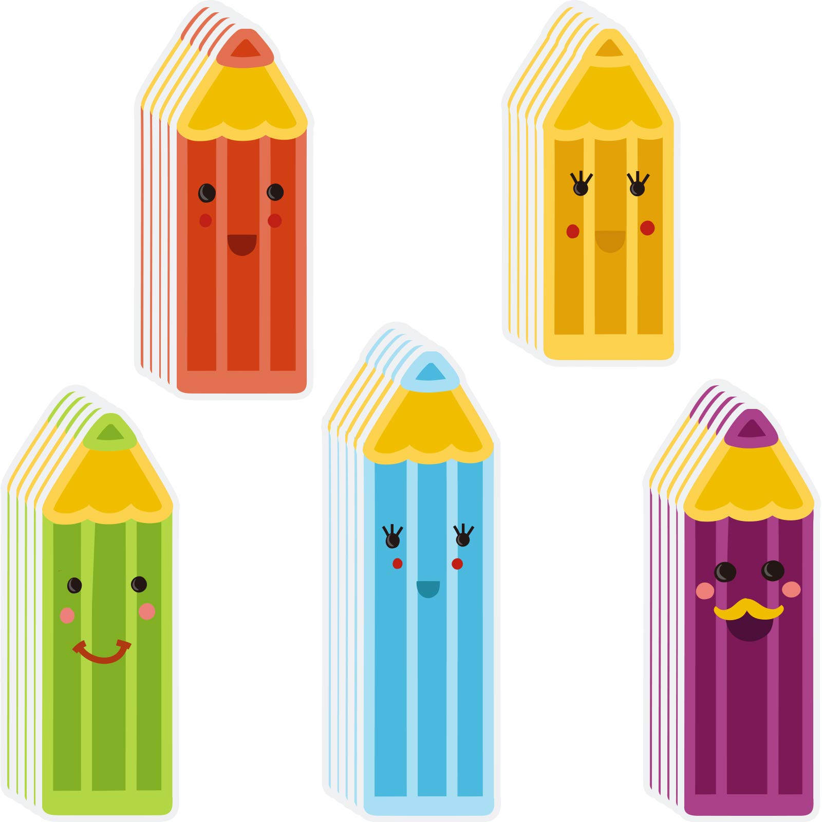 Buy 100 Pieces Pencil Paper Cutouts Bulletin Board Cutouts Desk Name