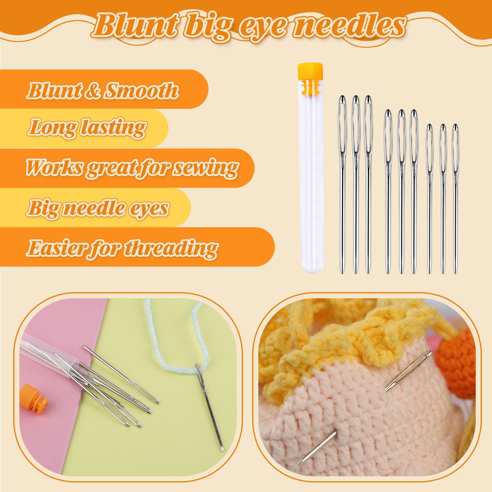 Segnapunti Uncinetto 120 Pezzi - Marca Maglia Colorati Con Aghi E Scatola Portatile - Foto 10