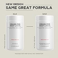 Vista 3 de Codeage Suplemento de hígado de carne alimentada con pasto, superalimento, liofilizado, sin desgrasar, desecado, glandulares de hígado de res