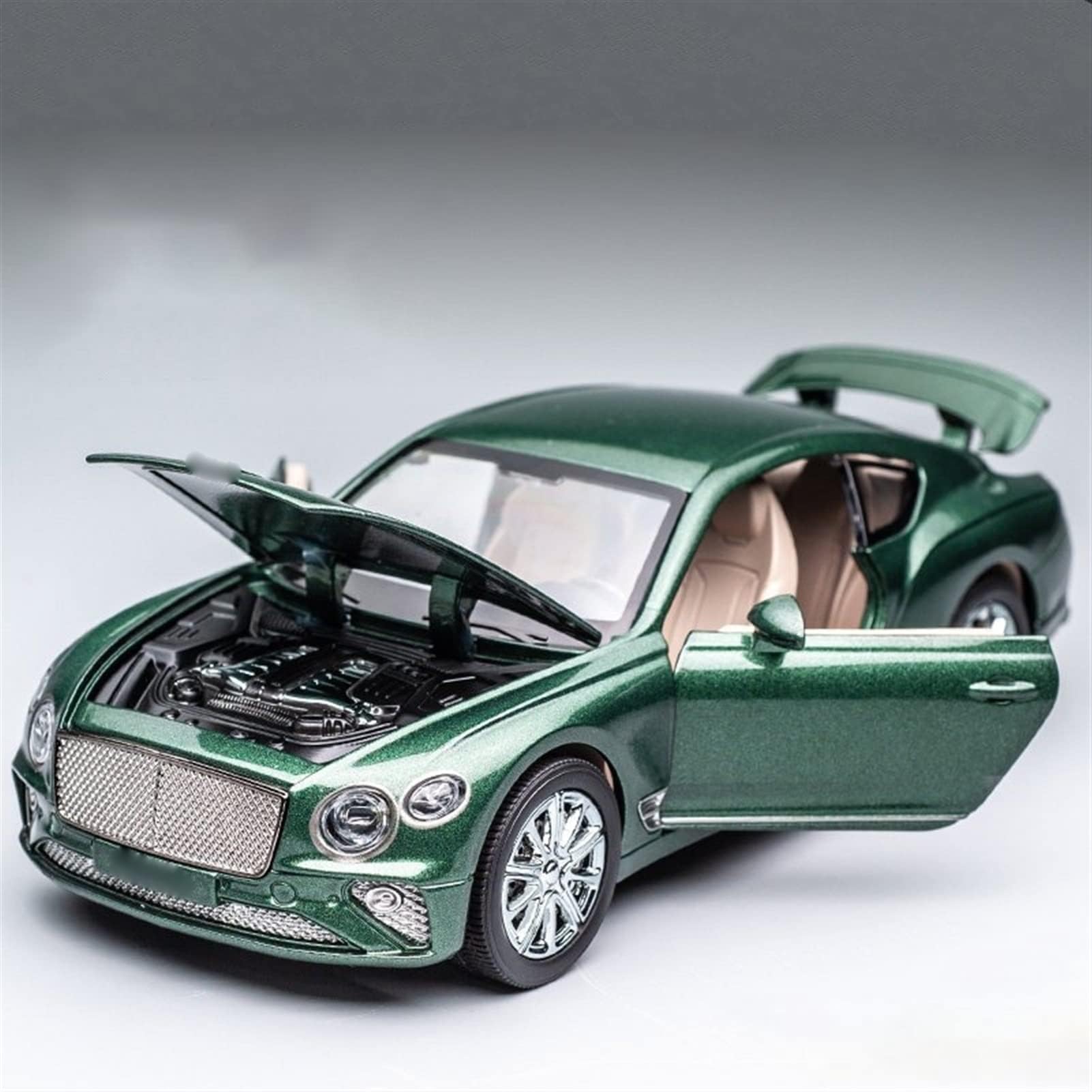 YBSM Diecast Car High Simulation Diecast Alloy Car Model Sound Light Toy Kid Birthday Present 1:24 For Bentley For Continental GT (Color : Green)